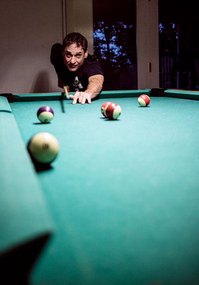 Rick shooting some pool