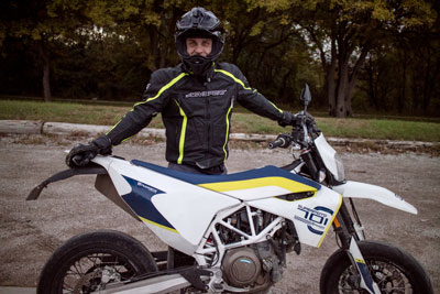 Rick with his 701 Husqvarna