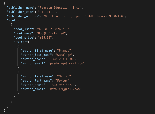 Assignment 3.3 NodeBookCo NoSQL Data Structure